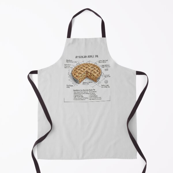 Item preview, American Apple Pie - Technical Drawing with Recipe designed and sold by Rhu Creations.