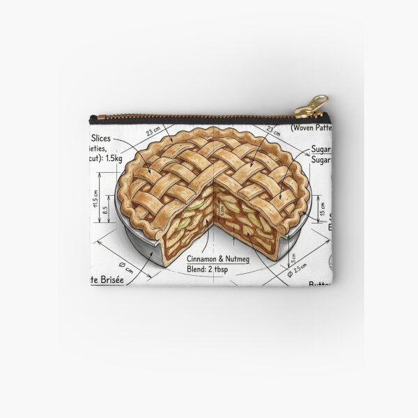 Item preview, American Apple Pie - Technical Drawing with Recipe designed and sold by Rhu Creations.
