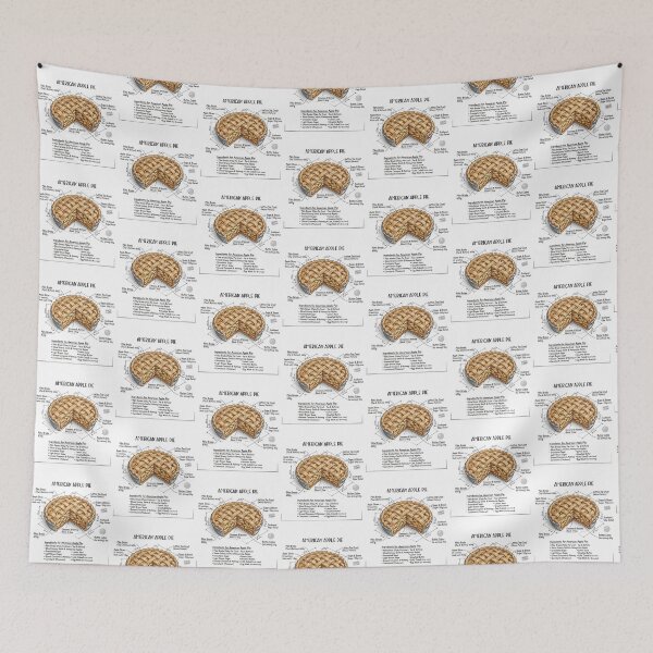 Item preview, American Apple Pie - Technical Drawing with Recipe designed and sold by Rhu Creations.