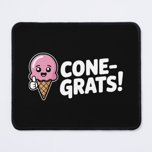 Item preview, Cone-Grats Cute Ice Cream Pun designed and sold by PMCreative.