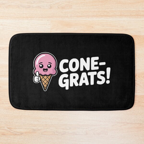 Item preview, Cone-Grats Cute Ice Cream Pun designed and sold by PMCreative.