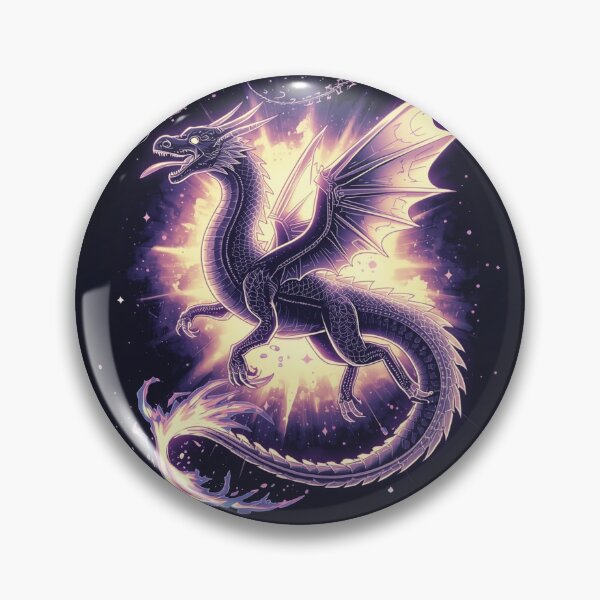 Item preview, A giant crystal dragon flying through a glowing nebula designed and sold by Mitaudesign.