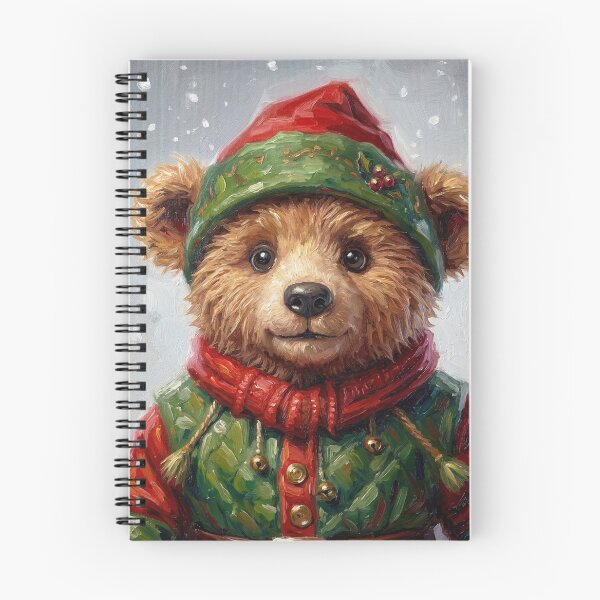 Item preview, Whimsical Christmas Elf Bear Storybook Art designed and sold by Englandbear.