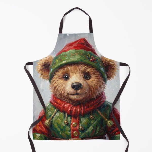 Item preview, Whimsical Christmas Elf Bear Storybook Art designed and sold by Englandbear.