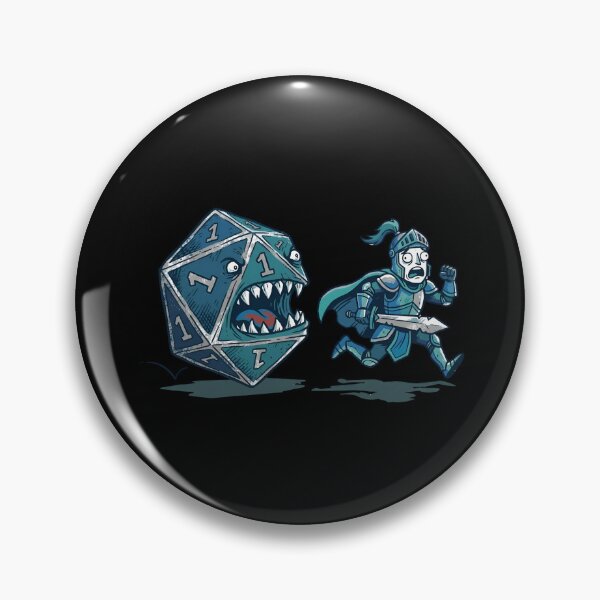 Item preview, Natural One Monster D20 Chasing Knight Tabletop RPG designed and sold by Fenay Designs.