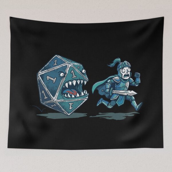 Item preview, Natural One Monster D20 Chasing Knight Tabletop RPG designed and sold by Fenay Designs.