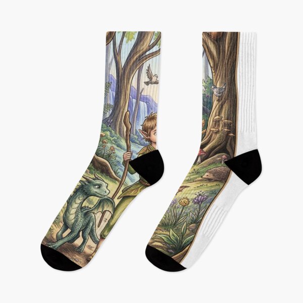 Item preview, A baby dragon and an elf. designed and sold by PP&RAINBOW SHOP.