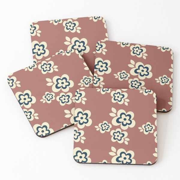 Item preview, Dusky pink floral seamless repeating pattern designed and sold by SeamlessDsign.
