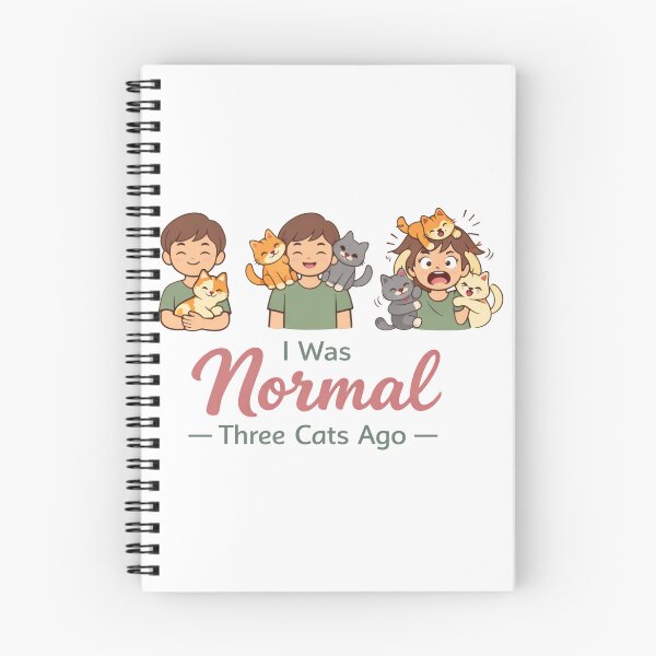 Item preview, I Was Normal Three Cats Ago – Funny Cat Lover Humor Design designed and sold by rushaib.