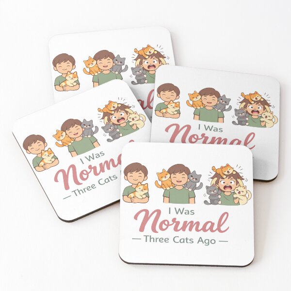 Item preview, I Was Normal Three Cats Ago – Funny Cat Lover Humor Design designed and sold by rushaib.