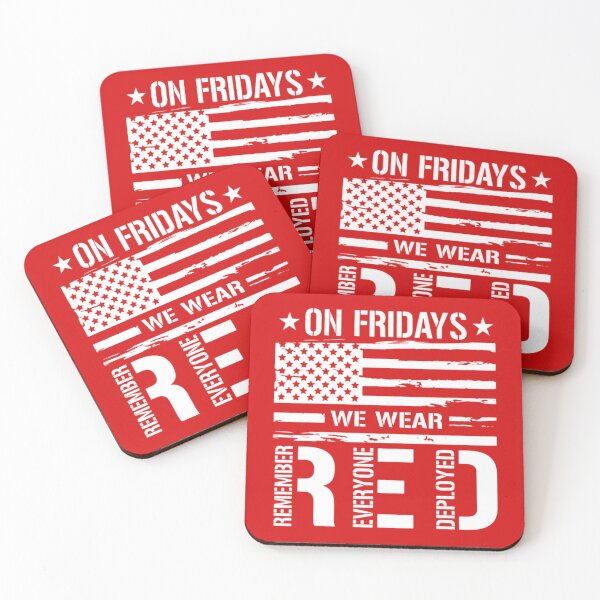 Item preview, On Friday We Wear Red, Remember Everyone Deployed, US Veteran designed and sold by toongstudio.