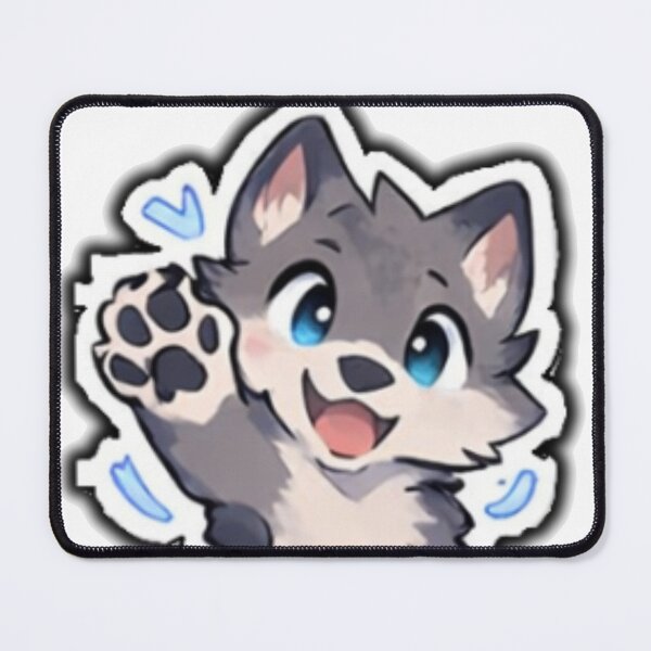 Item preview, Cute Hi Wolf Sticker designed and sold by DireByMyWolf.