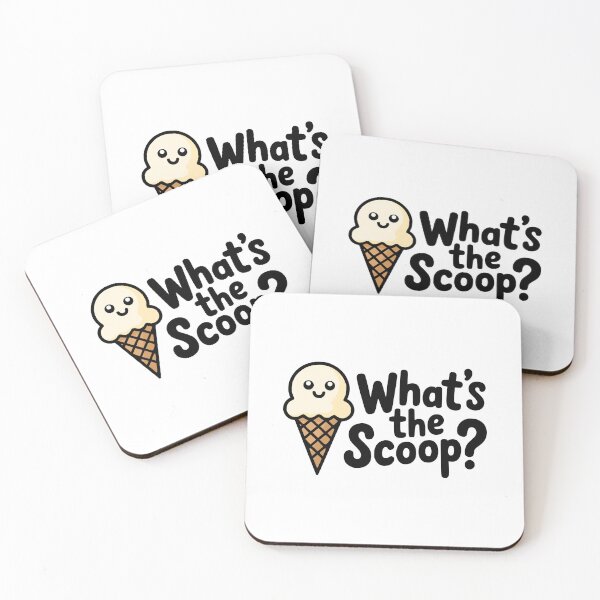 Item preview, What's The Scoop – Cute Kawaii Ice Cream Pun designed and sold by PMCreative.