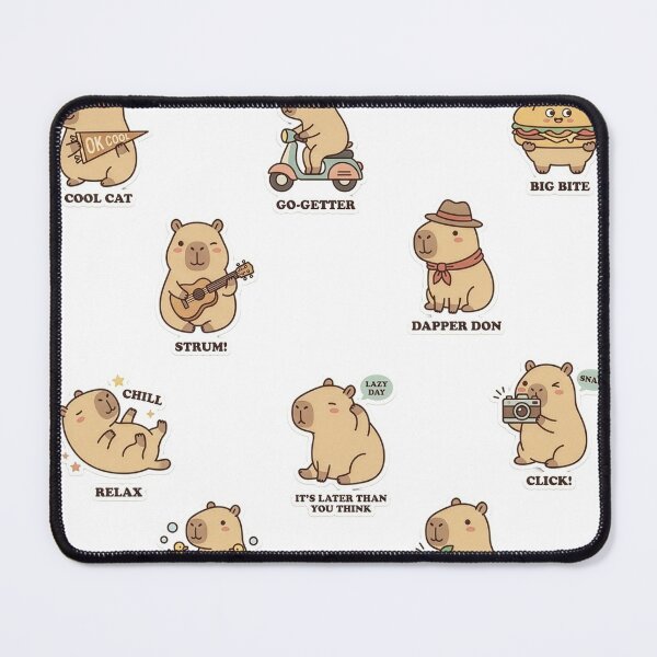 Item preview, Funny Capybara Sticker Pack - Witty & Aesthetic Capy Life designed and sold by martin-i13.