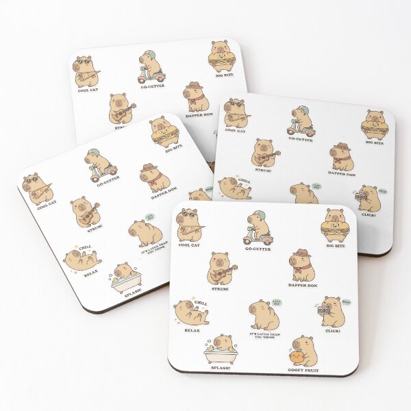 Item preview, Funny Capybara Sticker Pack - Witty & Aesthetic Capy Life designed and sold by martin-i13.