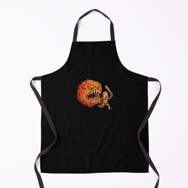 Item preview, Fiery Monster D20 Chasing Player Tabletop RPG Art designed and sold by Fenay Designs.