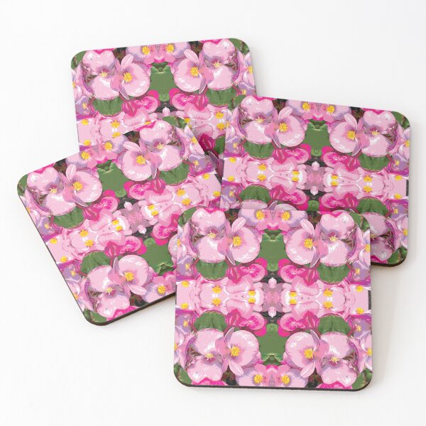Item preview, Manipulated Photos: Pink Begonias repeating pattern designed and sold by nicola-ginzler.