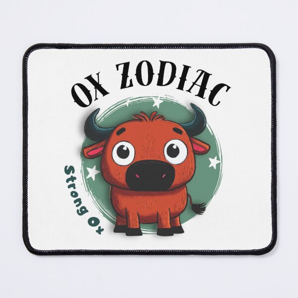 Item preview, Ox Chinese Zodiac Sign – Strong Ox Illustration designed and sold by OriginalMindArt.