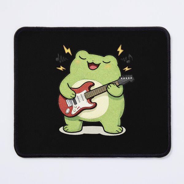 Item preview, Rock Star Frog – Funny Electric Guitar Frog Music Mascot designed and sold by ColorSplash123.