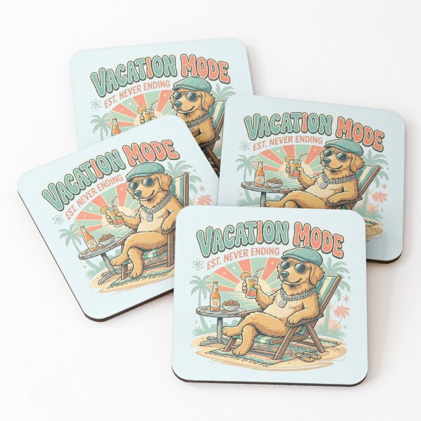 Item preview, Retro Cool Dog Vacation Mode designed and sold by dreephic22.