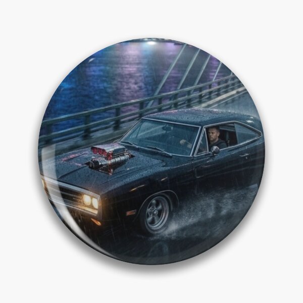 Item preview, Midnight Drive: Classic Muscle Car in Rainy Metropolis designed and sold by Fmartstudio.