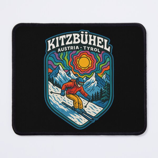 Item preview, Kitzbuhel Austria Snowboard Trippy Art designed and sold by TomFrontierArt.