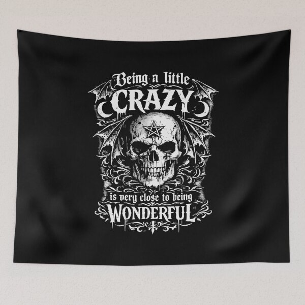 Item preview, Being A Little Crazy Gothic Skull designed and sold by drizzd.