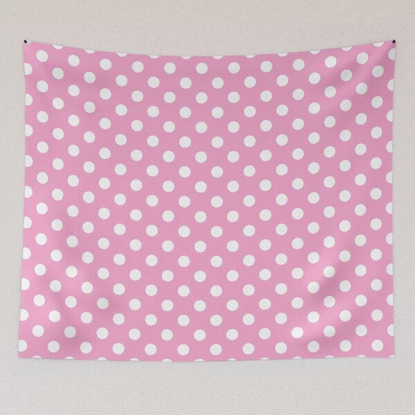 Item preview, White Polka Dots on Pink Background designed and sold by kindacute-shop.