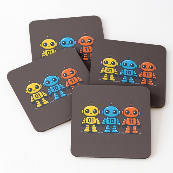 Item preview, 01 10 11 Robot retro binary digits robot designed and sold by faridman.