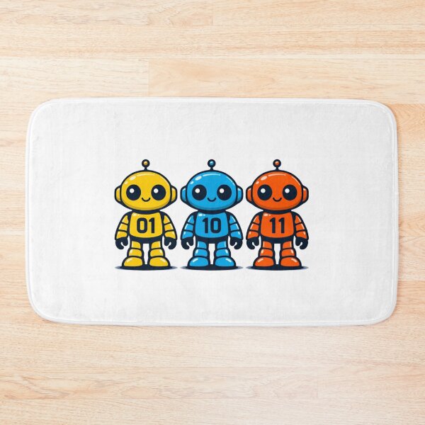 Item preview, 01 10 11 Robot retro binary digits robot designed and sold by faridman.