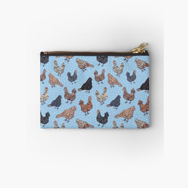 Item preview, Blue spotted hen spring cottagecore pattern designed and sold by Patternandflow.