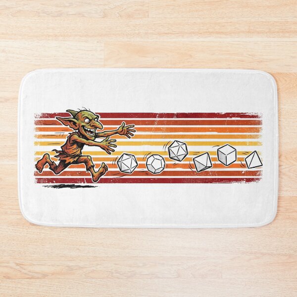 Item preview, Retro Goblin Catching Black Dice Vintage Tabletop RPG designed and sold by Fenay Designs.