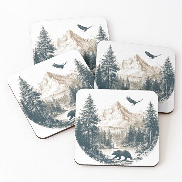 Item preview, Wild Life Bear and Eagle designed and sold by NicolasGlowArt.