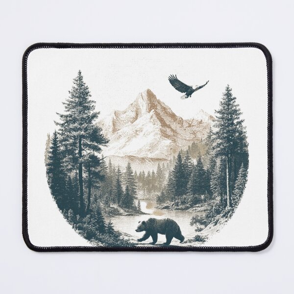 Item preview, Wild Life Bear and Eagle designed and sold by NicolasGlowArt.