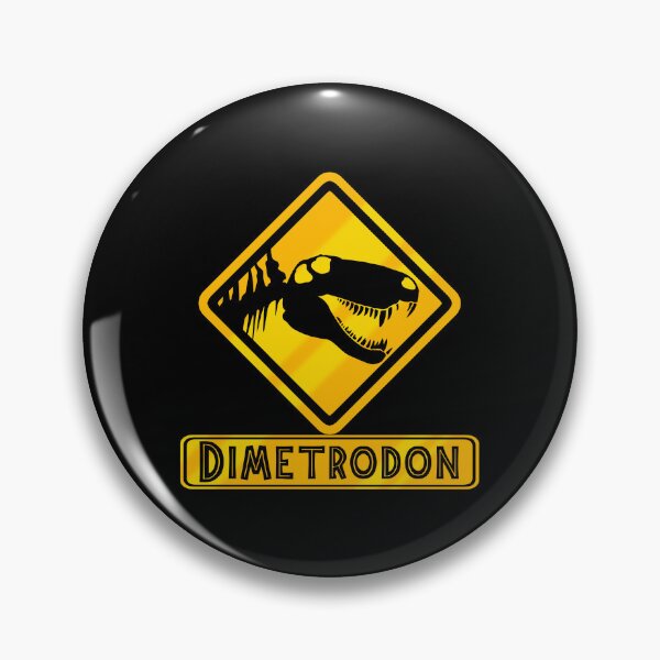 Item preview, Dimetrodon Crossing Sign – Prehistoric Predator Warning Road Sign | Paleoart Design designed and sold by Grimtech Workshop.
