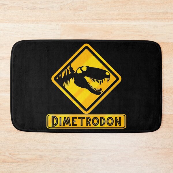 Item preview, Dimetrodon Crossing Sign – Prehistoric Predator Warning Road Sign | Paleoart Design designed and sold by Grimtech Workshop.