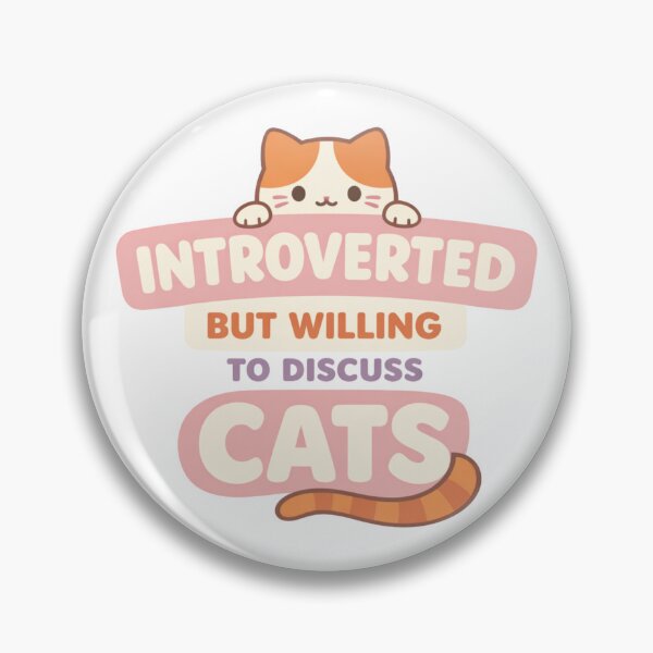 Item preview, Introverted But Willing to Discuss Cats – Funny Introvert Cat Lover Design designed and sold by rushaib.