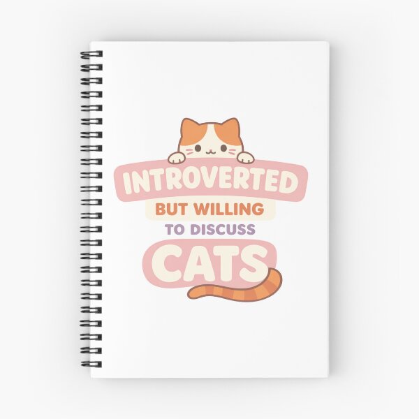 Item preview, Introverted But Willing to Discuss Cats – Funny Introvert Cat Lover Design designed and sold by rushaib.