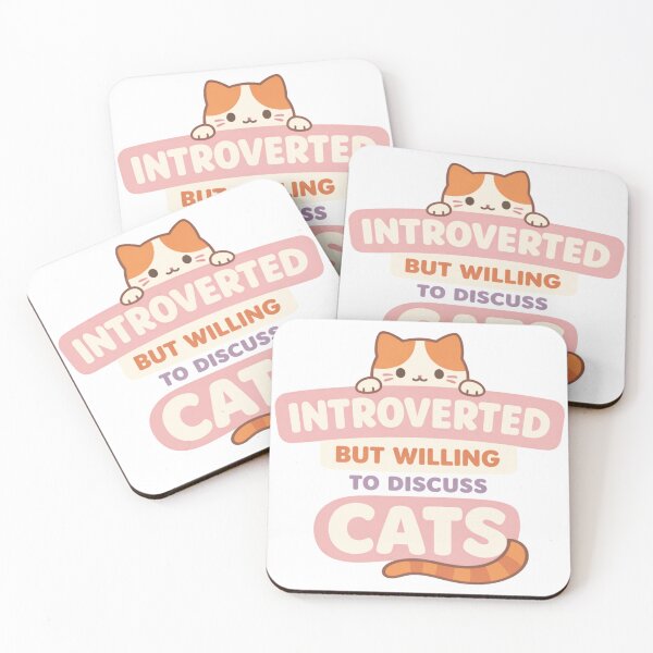 Item preview, Introverted But Willing to Discuss Cats – Funny Introvert Cat Lover Design designed and sold by rushaib.