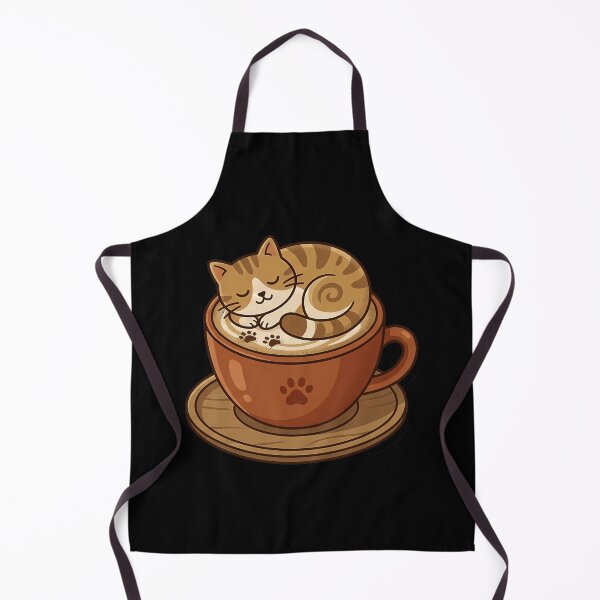 Item preview, Tabby Nap - Cute Sleeping Cat in Coffee Cup Latte Art designed and sold by AbulailArt.