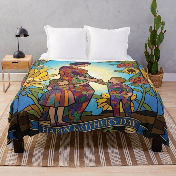Item preview, Colorful Stained Glass Mother’s Day Celebration Art designed and sold by DGtaLrtcom.