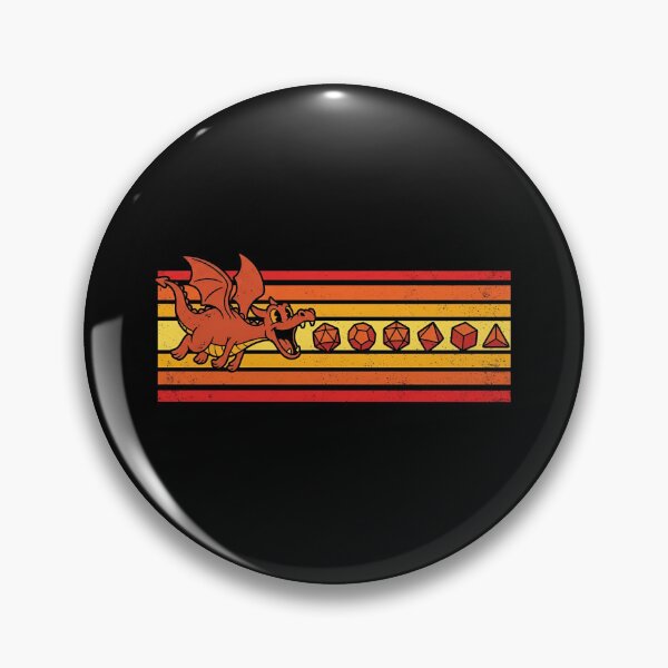 Item preview, Retro Red Dragon Polyhedral Dice Vintage Tabletop RPG designed and sold by Fenay Designs.