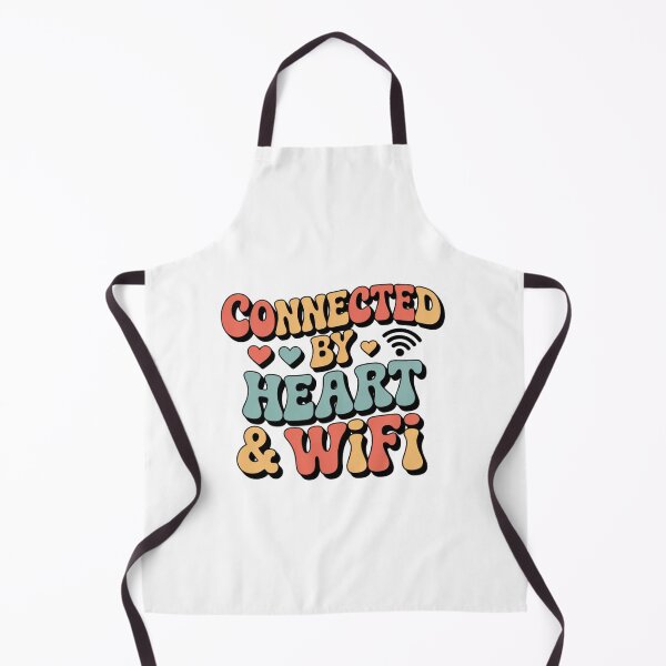 Item preview, Connected by Heart & WiFi. Cute Love & Friendship Retro Typography Design. designed and sold by Aarvya Fashion Club ( A.F.C ).