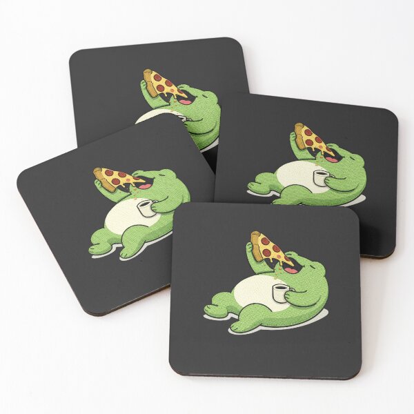 Item preview, Lazy Weekend Frog – Funny Pizza Lover Lazy Frog Mascot designed and sold by ColorSplash123.