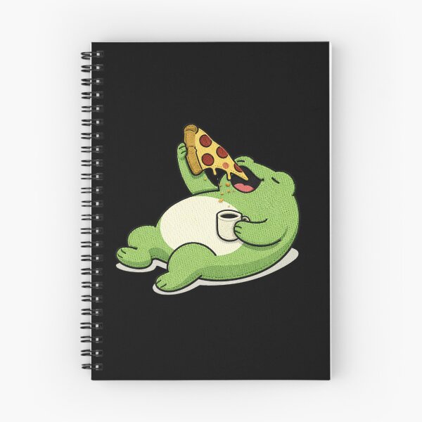 Item preview, Lazy Weekend Frog – Funny Pizza Lover Lazy Frog Mascot designed and sold by ColorSplash123.