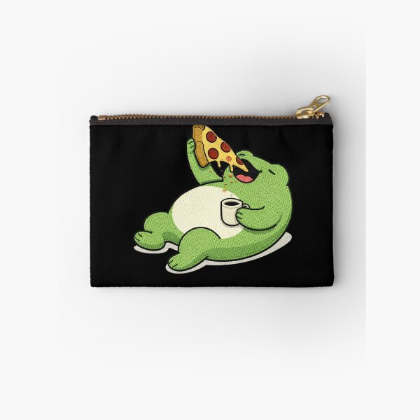 Item preview, Lazy Weekend Frog – Funny Pizza Lover Lazy Frog Mascot designed and sold by ColorSplash123.