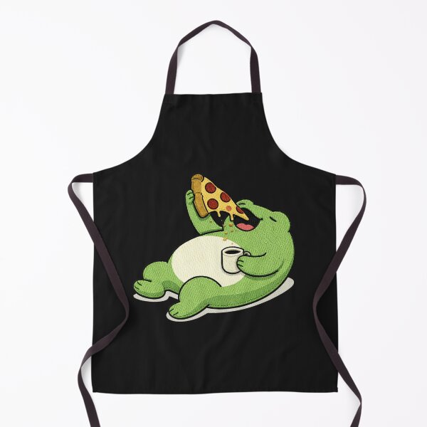 Item preview, Lazy Weekend Frog – Funny Pizza Lover Lazy Frog Mascot designed and sold by ColorSplash123.