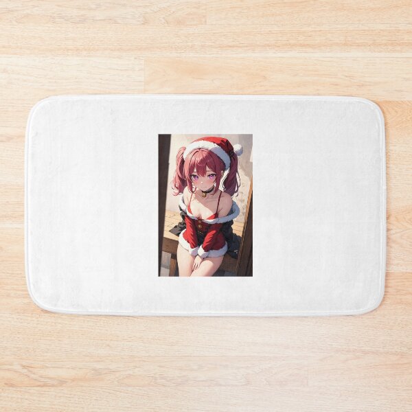 Item preview, Christmas Santa Oshima Rinanari – Cute Pink Twintail Anime Holiday Art designed and sold by iloveanimechibi.