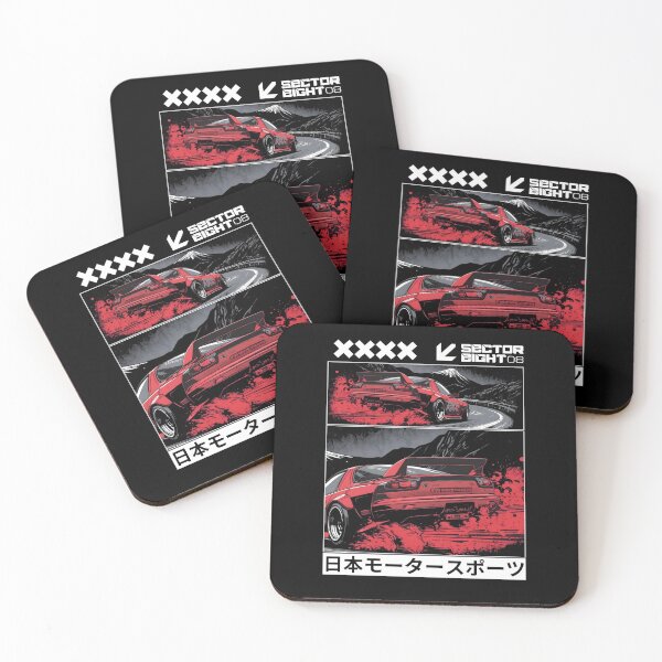 Item preview, RX‑7 Drift – Japanese Motorsports Touge Racing Art with Mount Fuji designed and sold by SECTOR EIGHT.