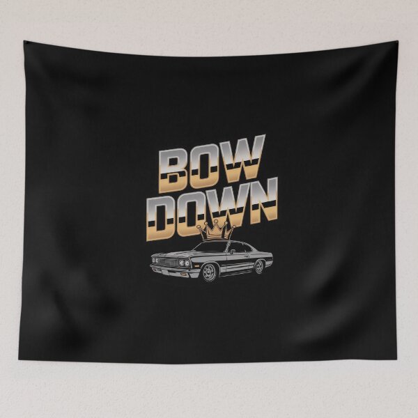 Item preview, Royal "Bow Down" West Coast Lowrider Tee designed and sold by Enea Kelo.